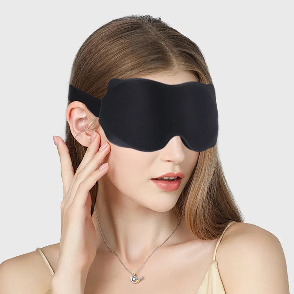 3D Sleeping Mask – 100% Blackout, Zero Eye Pressure