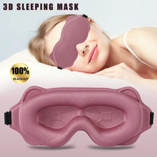 3D Sleeping Mask – 100% Blackout, Zero Eye Pressure
