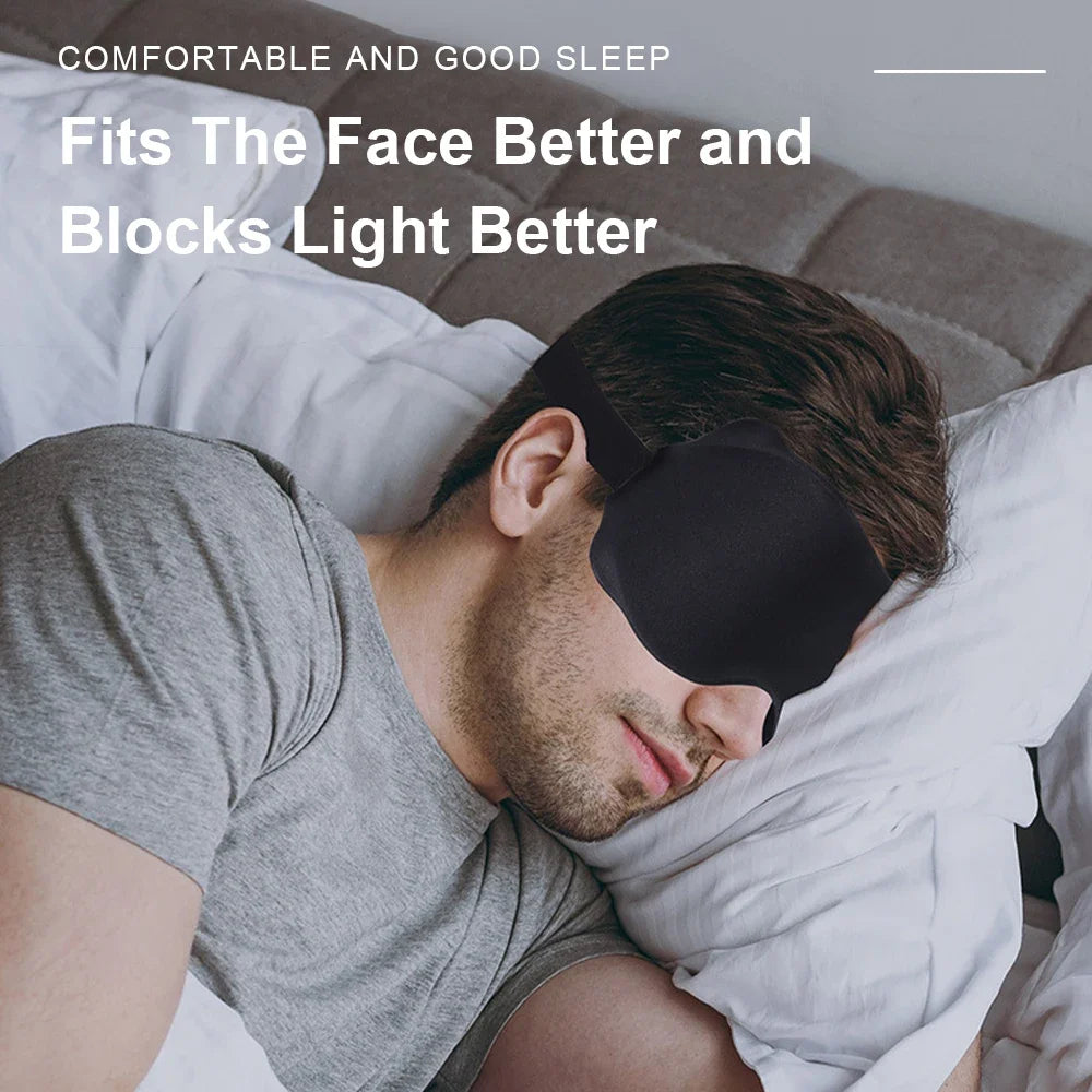 3D Sleeping Mask – 100% Blackout, Zero Eye Pressure