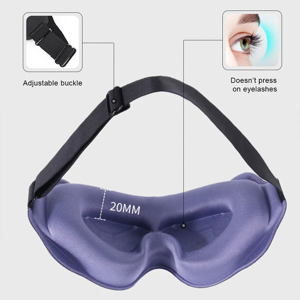 3D Sleeping Mask – 100% Blackout, Zero Eye Pressure