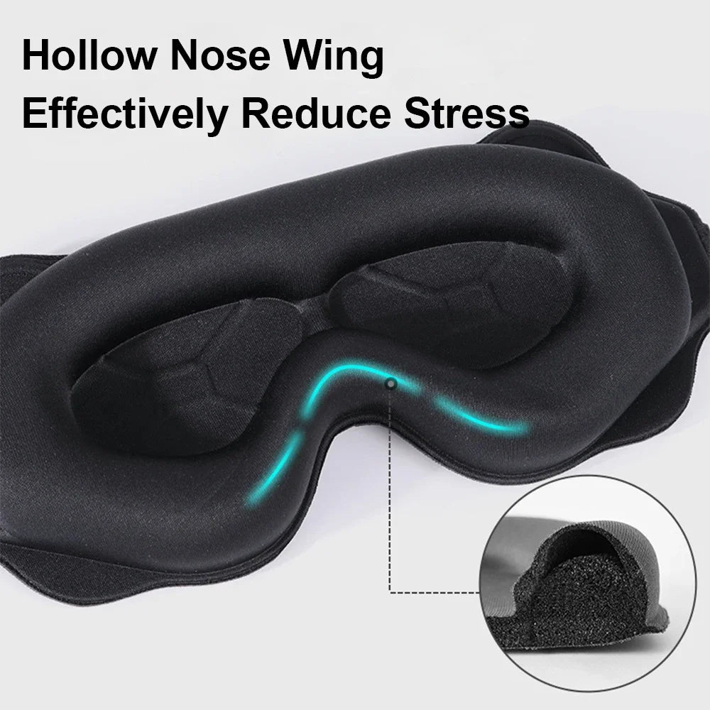 3D Sleeping Mask – 100% Blackout, Zero Eye Pressure