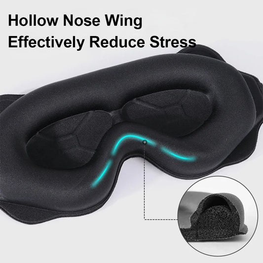 3D Sleeping Mask – 100% Blackout, Zero Eye Pressure